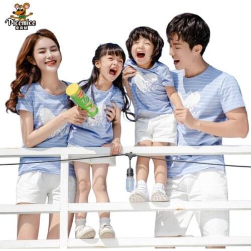 Family Matching Clothes Mother Daughter Family Look Father Son Cotton T-shirt Short Pants Men Women Child Family Clothes Set