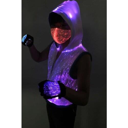 Optic fiber dance costume / LED light Suits / LED Vest / LED wedding dress