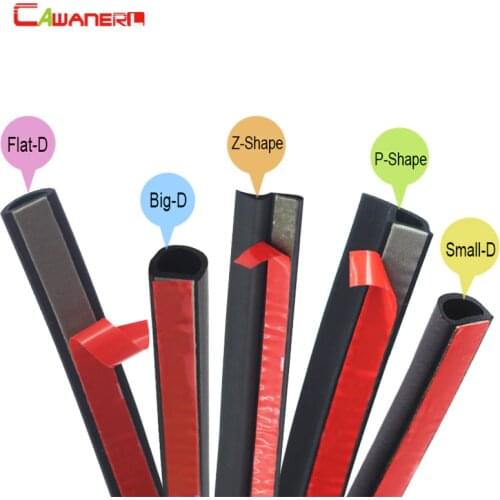 Cawanerl 10 Meter 1000CM Car Seal Strip Edge Trim Weatherstrip Rubber Sealing Strip Sound Insulation For Door Hood Trunk