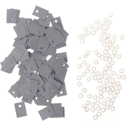High Quality 100PCS TO-220 Plastic Insulation Washer Transistor and TO-220 Silicone Pads Insulator Set