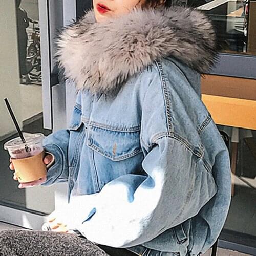 Women New Stylish Hooded Faux Fur Lined Warm Coat Winter Autumn Thick Fashion Outwear Jacket Coat Fashion Outwear Jacket