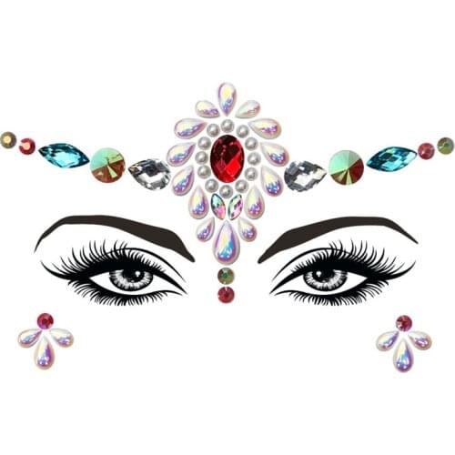 1PC Glitter Festival Party Face Makeup Gems Rhinestone Jewel Body Tattoo Stickers Eye Gems Stickers Decoration Tools Makeup Set