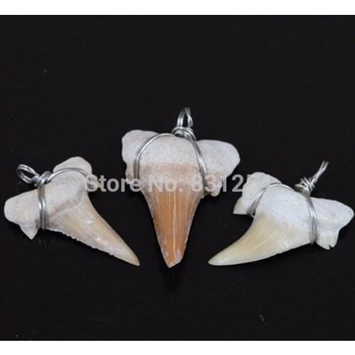1pc Hot Sale Natural Tooth Stone Pendant Silver Plated Color Wire Druzy Teeth Stone Pendant Charm Jewelry for Necklace Making