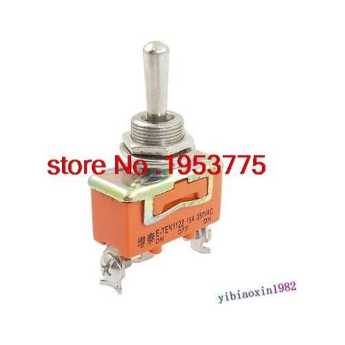 10pcs Orange 3-Position 3 Terminals SPDT Toggle Switch AC 250V 15A