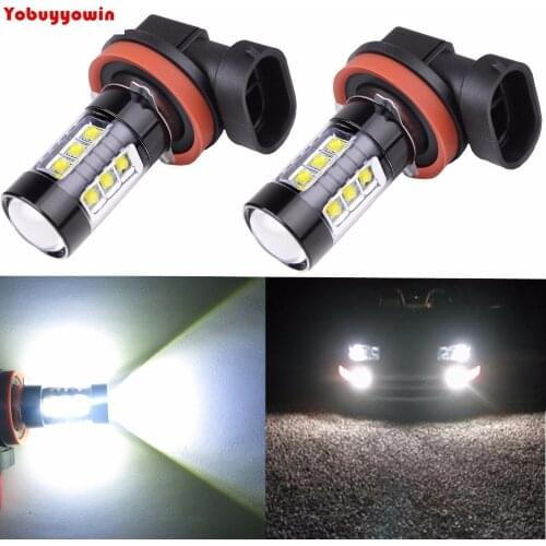 2 Pieces 80W High Power Cree Chips Led H11 LED Fog Light 80W 1000LMS Projector Driving Running DRL Bulb