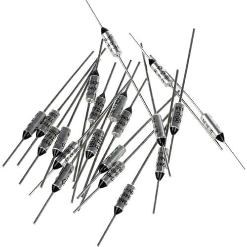 20 Pcs TF 240 Celsius Circuit Cut Off Thermal Fuse 250V 10A
