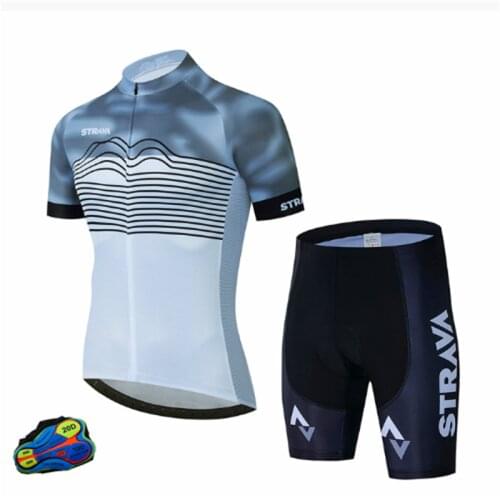 2021 Mens Short Sleeve Sports Summer Racing Professional Shirt Short Bike Jersey 20D BibStrava Cycling Team Summer Cycling Set