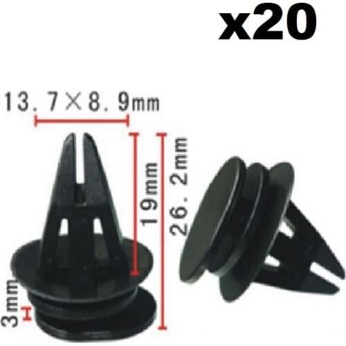 20X Side Skirts and Bumpers Clips for BMW Mini Cooper: 07131480419