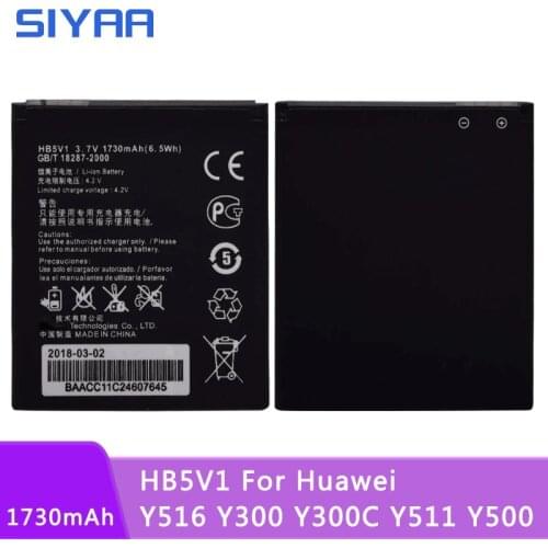 Original Phone Battery HB5V1 For Huawei Y516 Y300 Y300C Y511 Y500 T8833 U8833 G350 Y535C Y336-U02 Y360-u61 1730mAh Batarya