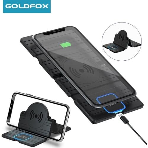 15W Car Wireless Charger Pad For iPhone 8 11 pro XR XS Max Car Charger Fast Wireless Charging Station for Samsung S20 S10 Note 9