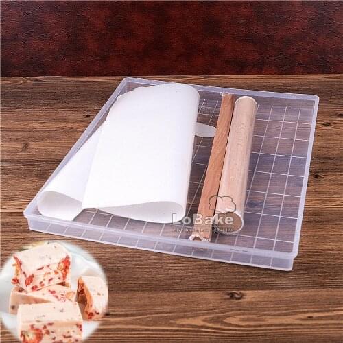 Big 31.8*25.5cm PP wooden silicone nougat maker chocolate mold candy cheese mould caramel treats toufu molds DIY pastry tools