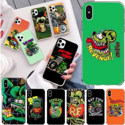 Tales of the Rat Fink Phone Case For iphone 12 11 Pro Max Mini XS Max 8 7 6 6S Plus X 5S SE 2020 XR Silicone Soft Cover