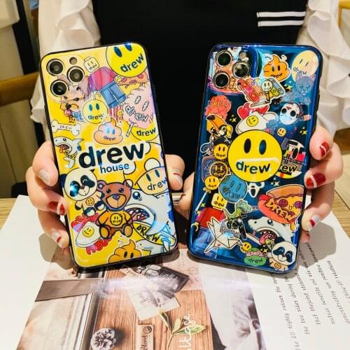 Blue Ray Cartoon Smile Face Phone Cover For Redmi Note 4X 6 Pro 7 8 Pro 8T 9S 9 Pro Redmi 9T 9A 9C 8A 7A Silicone Soft TPU Case