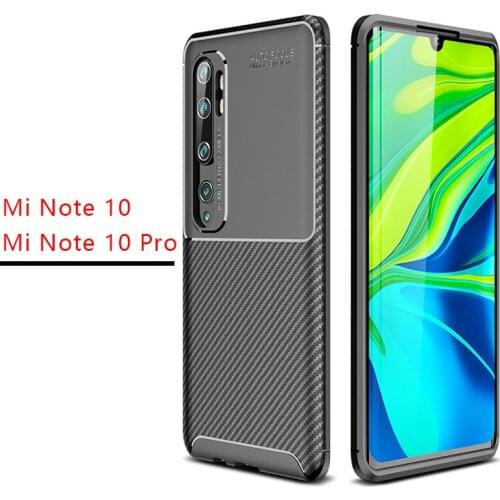 Case for xiaomi mi note 10 pro bumper cover on my not 10pro note10 not10 protective phone coque back bag silicone matte soft tpu