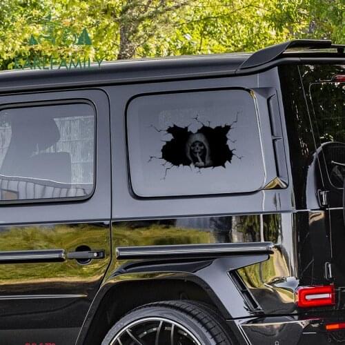 EARLFAMILY Happy Halloween Car Window Sticker Horror Wall Stickers Silent Skull Sticker Wall Floor Home Decoration Party Decal