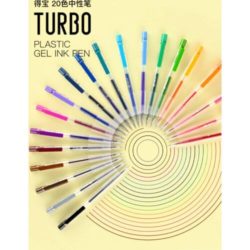 JIANWU 1pc 0.5mm KACO TURBO Color Push-Type Gel Pen Students Writing Dedicated Black Pens Cute Stationary Office Supplies
