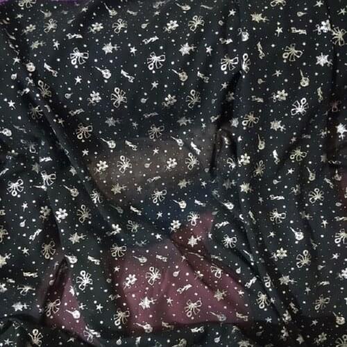 100% polyester chiffon lace dress fabric sewing material for dress women sewing fabrics for DIY decorative fabric clothing