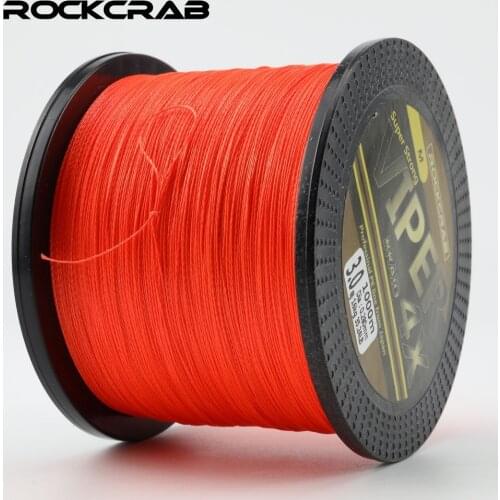 RockCrab Viper X4 Series 4 Strands 1000M 1093Yards HighQualit Multifilament PE Line Braided Fishing Line