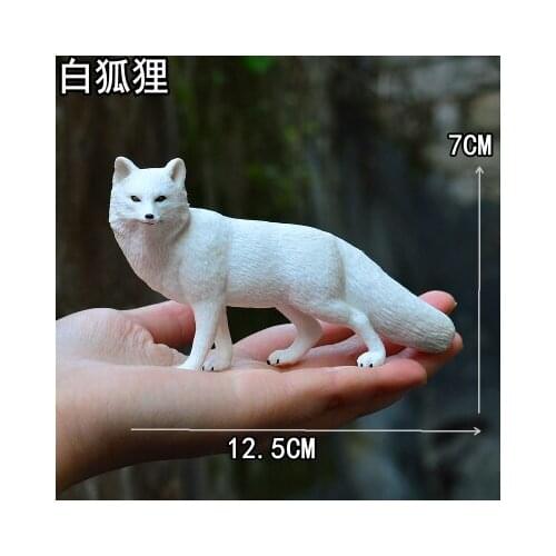 Fox simulation animal model toys doll wildlife model solid environmental protection without odor