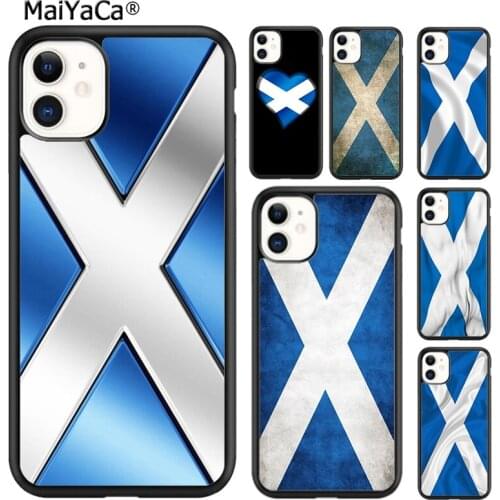 MaiYaCa Country Flags Scotland Scottish Europe Flag Phone Case For iPhone SE 6s 7 8 plus X XR XS 11 12 pro max Galaxy S8 S9 S10