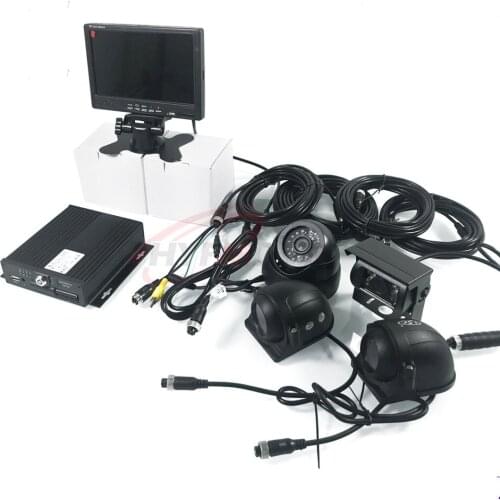 Local video card machine monitoring set 4-channel SD card waterproof camera monitoring with three cameras and one display