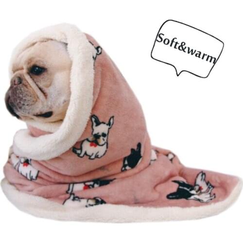 Cute Pet Supply Autumn Winter Home Leisure Warm Knee Blanket Pet Blanket Double Layer Cashmere Flannel Dogs Blanket