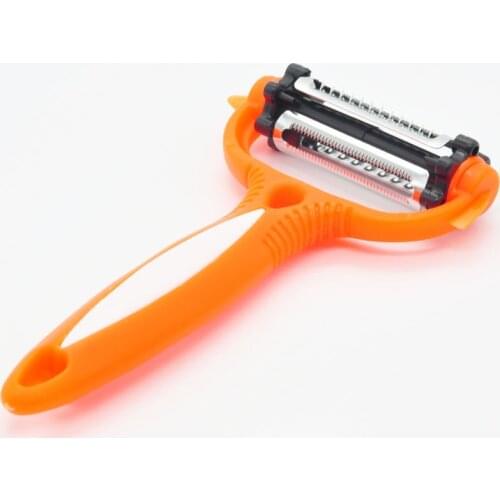 Multifunctional Fruit Vegetable Peeler Slicer Grater Kitchen Gadgets With 360 Degree Rotary Stainless Steel Blade