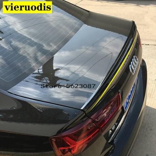 A6 C7 Modified S6 Style ABS Plastic Unpainted Rear Trunk Lip Spoiler for Audi A6 C7 2012 2013 2014 2015 2016 2017 2018