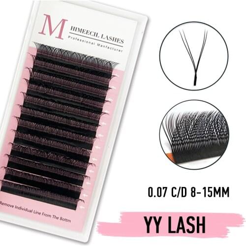 12 Rows Lashes YY Shape Premade Fans Eyelash Extensions Volume Cilios Individual lashes For YY Eyelash Extensions
