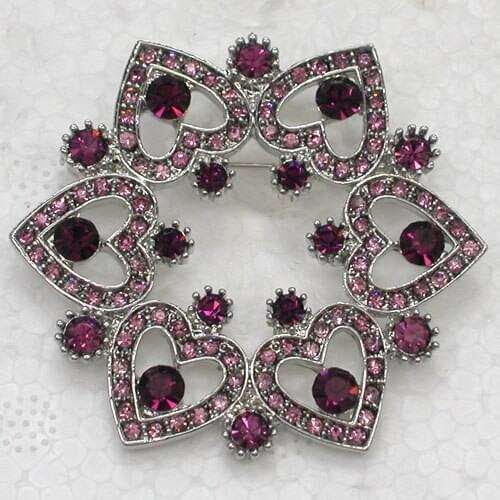 Wholesale Rhinestone Bridal Wedding party Flower Pin brooches C101818
