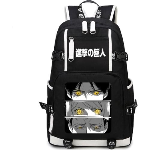 2020 New Women Attack on Titan Backpack Student School travel bag Anime Men Oxford bags