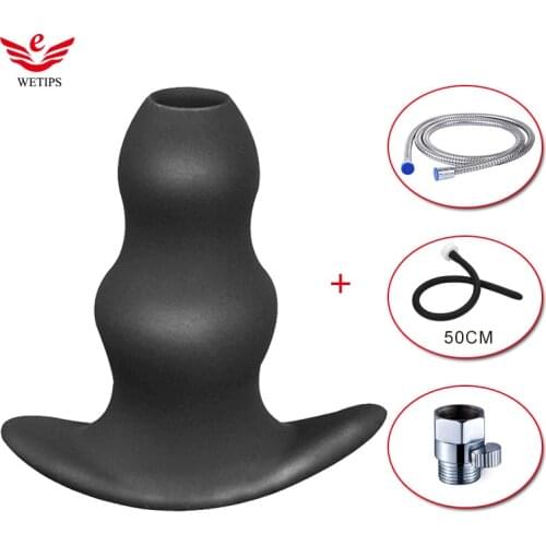 Wetips Silicone Anal Buttlug Enema Plug Douche Speculum WC Portable Doccia Anale Douche Anus Dilator Anal Plug Butt Plug