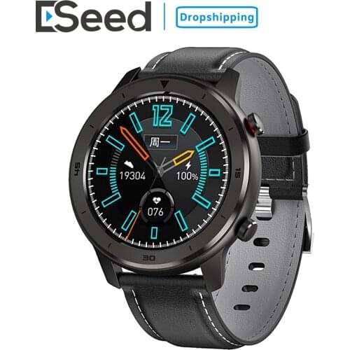 ESEED DT78 Smart Watch Full Touch Round Smart Watch Men Retro Business IP68 Sport Watch for Men Bluetooth Control Heal