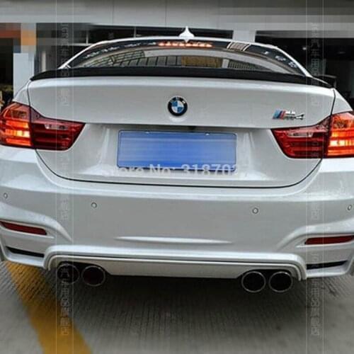 For BMW F36 Spoiler M4 Style 4 2014 -2016 - UP 420i 420d 428i 435i Carbon Fiber Rear Roof Spoiler Lip Boot Trunk Spoiler