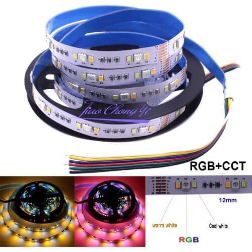 5M 450LED RGBCCT 90led/m led strip 5050 RGB+2835 White / Warm White DC12V WW+RGB+W strip tape light IP20 non-waterproof