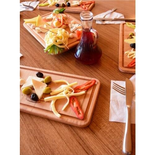 5-piece serving presentation cheese plate wooden plate presentation beech plate 5 pieces beech rectangular tray rustic japanese
