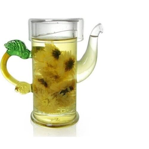 1PC high quality heat resistant glass black teapot with liner 220ml OL 0015