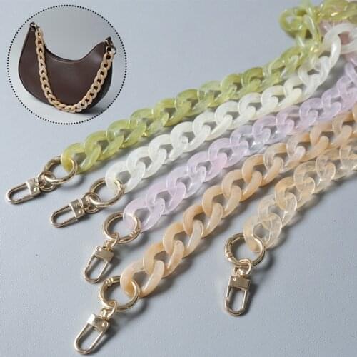 40-120cm Woman Bag Accessory Handbag Chain Strap Acrylic Replacement Chain for Bag strap Women Acrylic Shoulder Handle Chain