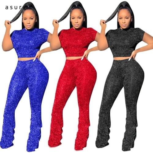 Tracksuit Women Sexy Club Outfit Jogging Full Female Sportswear Office Suit Crop Top And Pant Two Piece Set Home Clothes LD9099