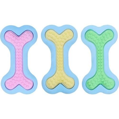 Pet Chew Toy Rubber Bone Shape Interactive Dog Bite Toy Puppy Teeth Cleaning Toy For Dogs Entertainment Dog Accessories