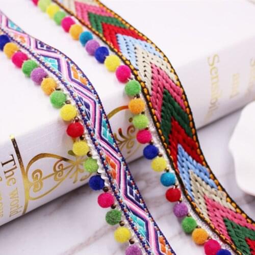 1yards Color jacquard ribbon handmade lace DIY ethnic style clothing accessories lace womens clothing / childrens/ belts, etc