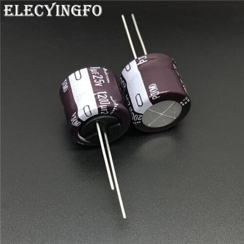 10pcs/100pcs 1200uF 25V NICHICON PJ Series 18x16mm 25V1200uF Low Impedance Long Life Aluminum Electrolytic capacitor