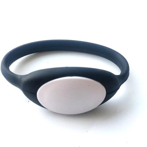 10Pcs IC 13.56MHz UID Rewritable Writable RFID Block 0 Sector Adjustable Black Bracelet Silicone Wristband Watch Copy Clone Card
