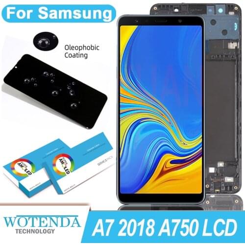 100% Original 6.0'' AMOLED Display for Samsung Galaxy A7 2018 A750 SM-A750F A750F Full LCD Touch Screen Repair Parts