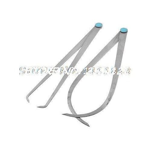 9.8" Long Friction Firm Joint Metal Inside Outside Calipers Tool 2 Pcs