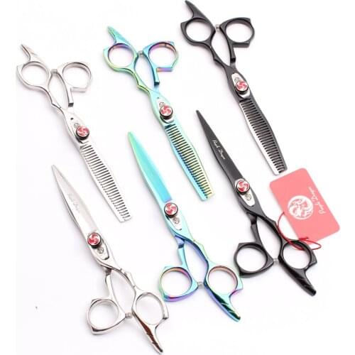 2Pcs Z9017 6'' 440C Purple Dragon Professional Scissors for Hairdressers Cutting Shears Thinning Scissors Hair Salon Style Tools