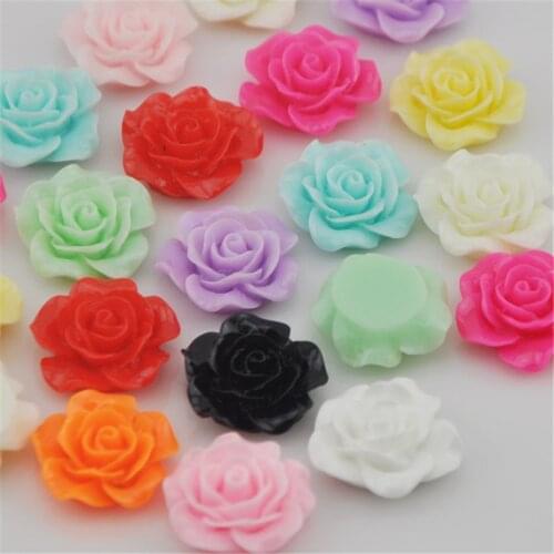 40PC Resin Rose backflat appliques/baby craft DIY Earring Button