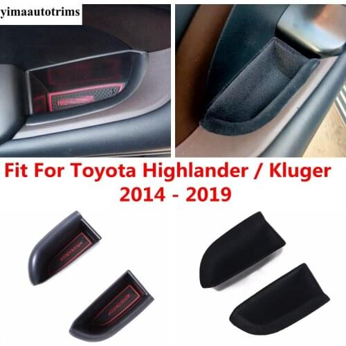 Car Door Armrest Storage Box Handle Organizer Container Holder Tray Cover Accessories For Toyota Highlander / Kluger 2014 - 2019