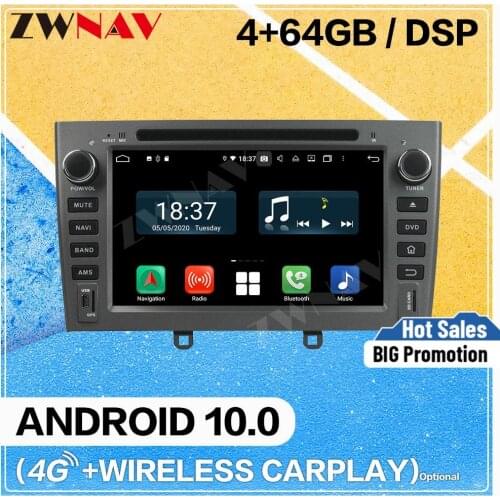 Carplay Android 10.0 screen Car Multimedia DVD Player for Peugeot 408 2007-2010 GPS Navigation Auto Audio Radio Stereo Head unit