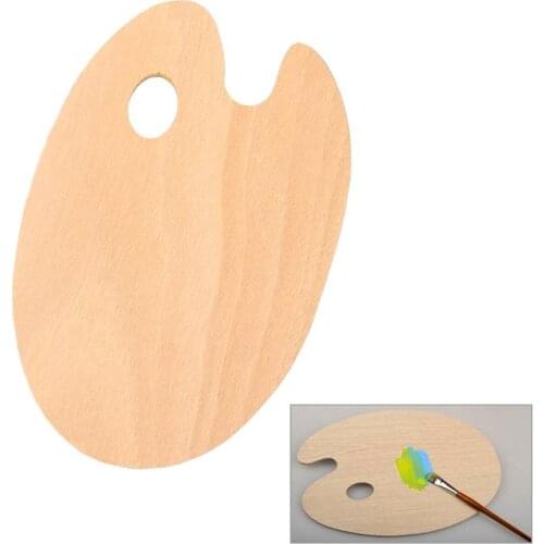 Wooden hand grip oval palette painting supplies office stationery supplies C2Y2